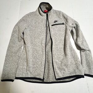 Nike Women’s Full Zip Fleece Summit Jacket Gray Size Medium